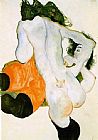 Egon Schiele Canvas Paintings - Two Women